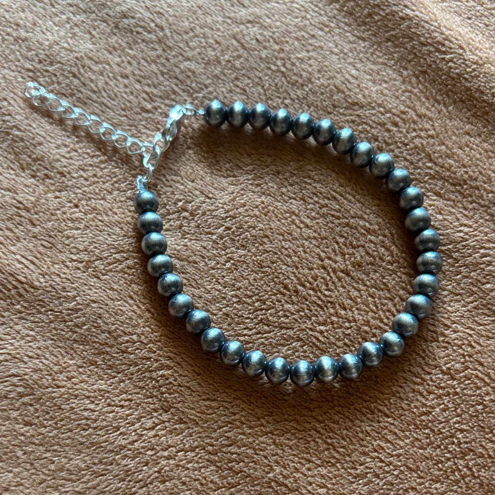 Italian Style Pearl Sterling Silver Bracelet